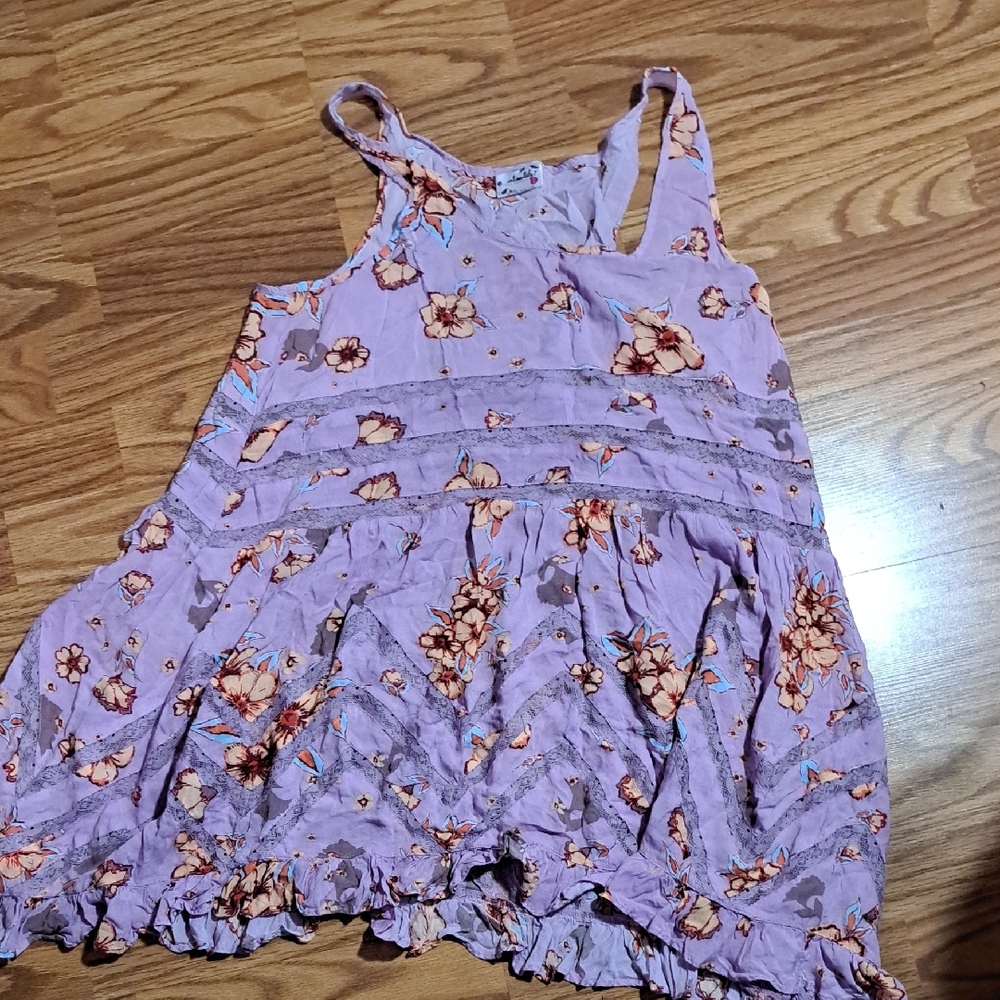 Free People Purple Camisole with Whimsical Flair